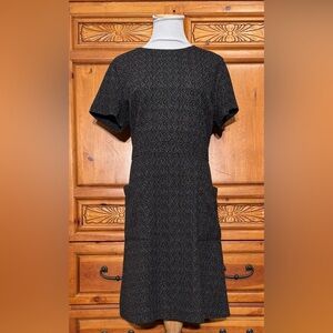 LOFT Textured Black Mini Dress